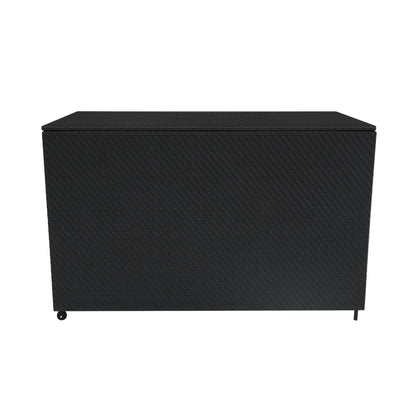 Black Rattan Modular 6-Piece Furniture Set with 996L Storage Box