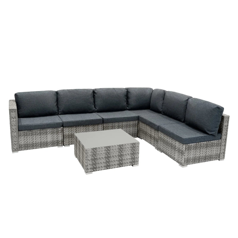 Modular 7 Piece Furniture Set - Grey