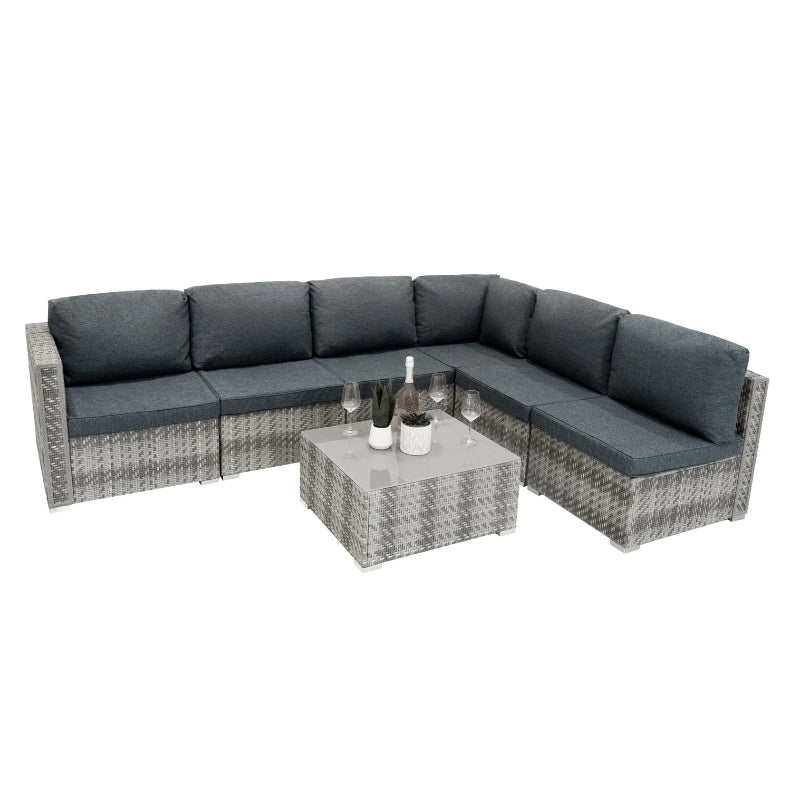 Modular 7 Piece Furniture Set - Grey