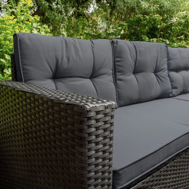 Urban Core Modular Black Rattan Sofa Set